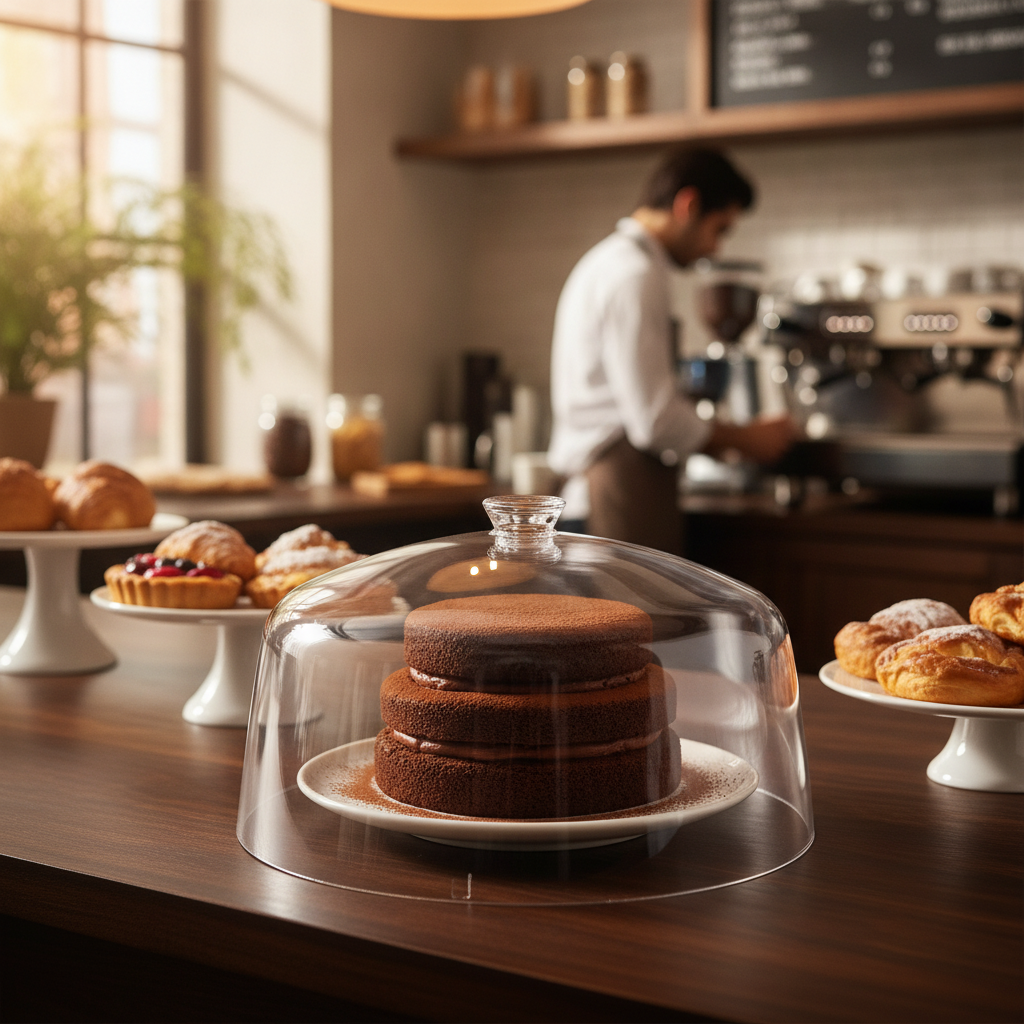 Acrylic Cake Dome 270mm for Cafés & Bakeries
