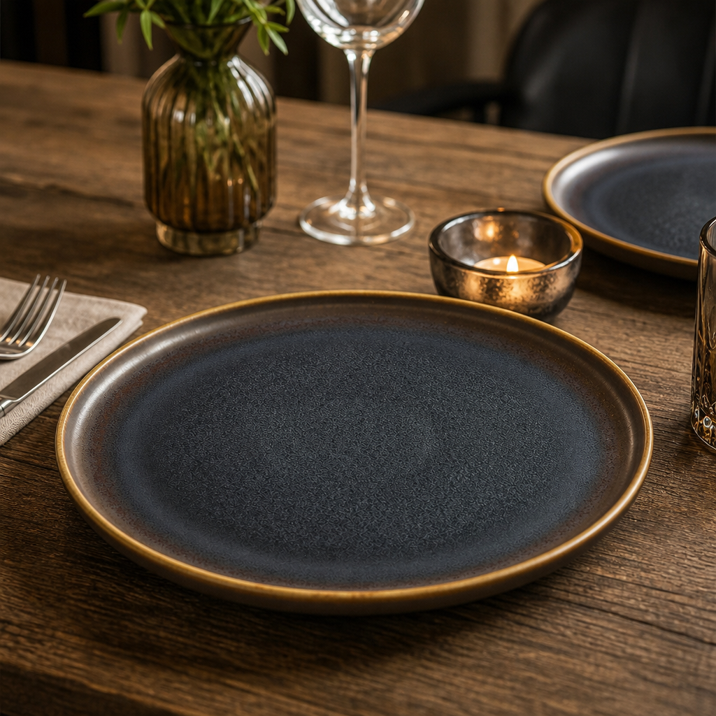 Flat Plate 260mm Stoneware for Stylish Table Settings