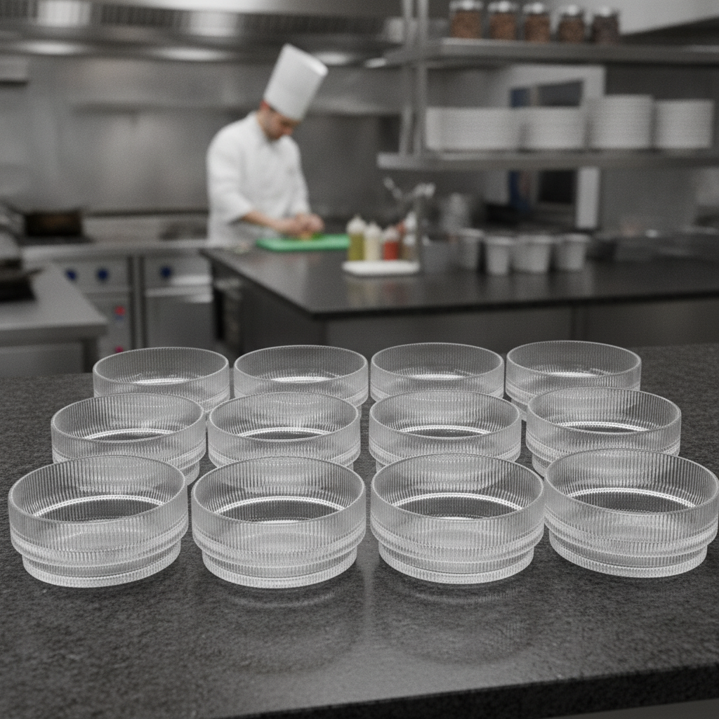 Glass Bowls 60mm for Serving Dips & Sauces (Pack of 12)