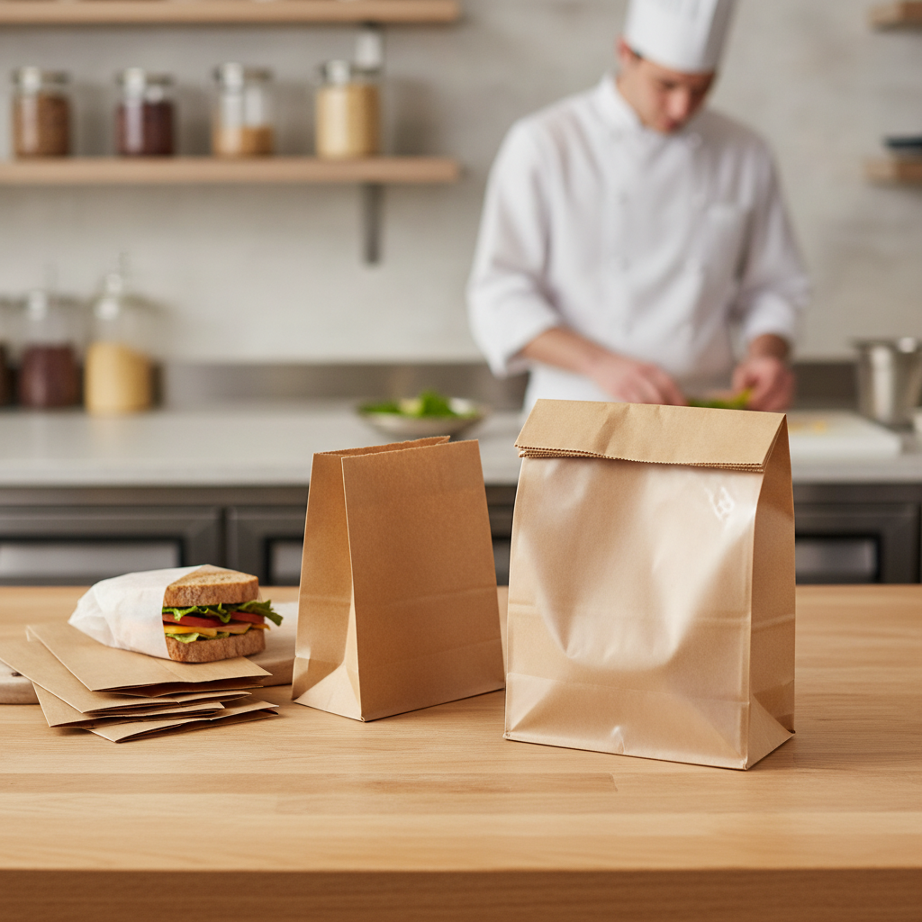 Brown Recycled Paper Sandwich Bags 7x7" for Food-to-Go (Pack of 1000)