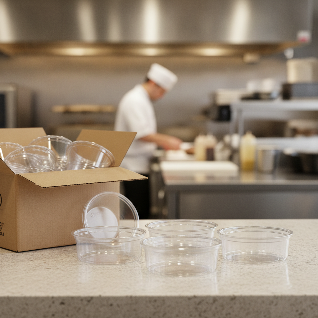Recyclable Clear Deli Cups 225ml for Takeaway & Delivery (Pack of 300)