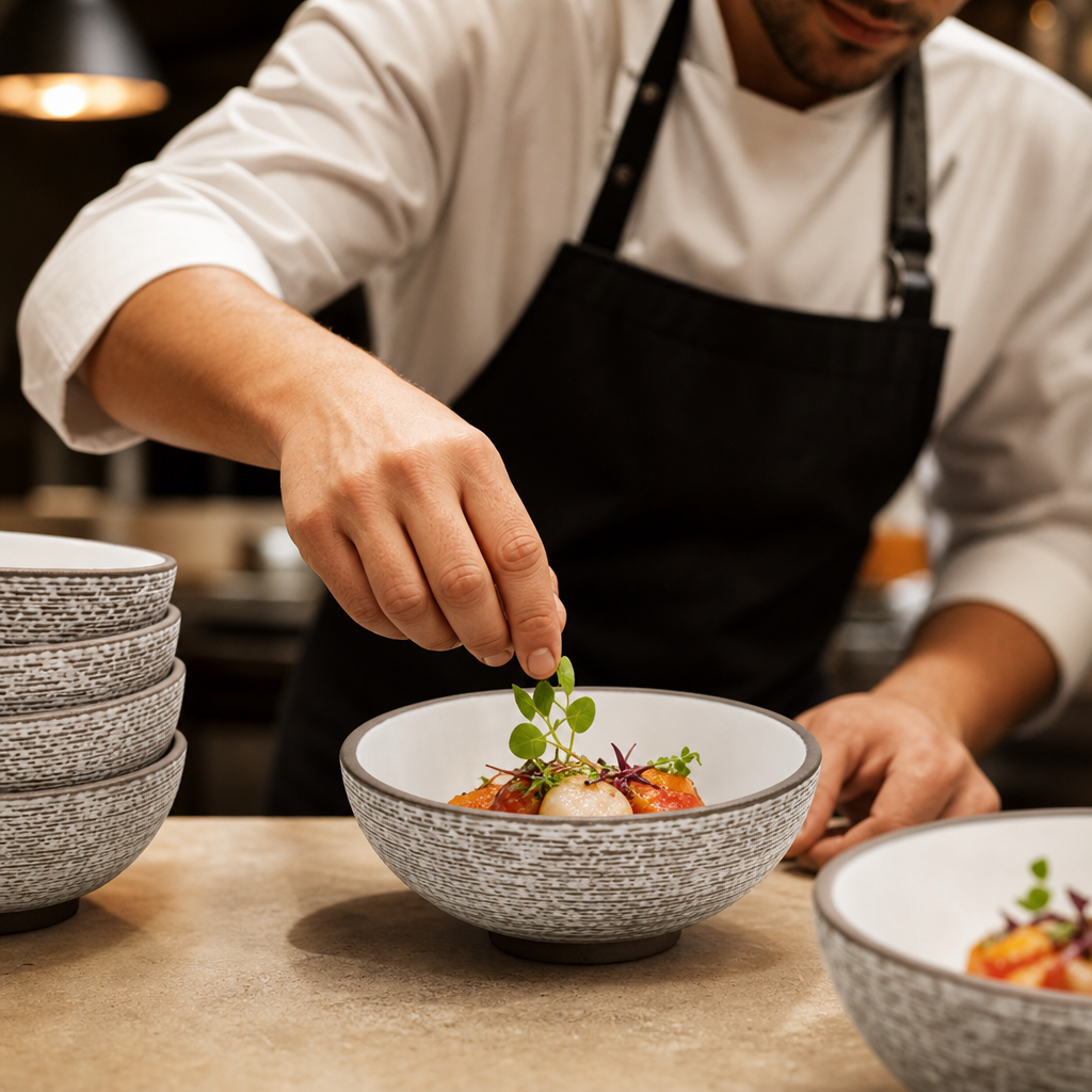 Relief Bowls 90mm Stoneware for Contemporary Dining (Pack of 12)