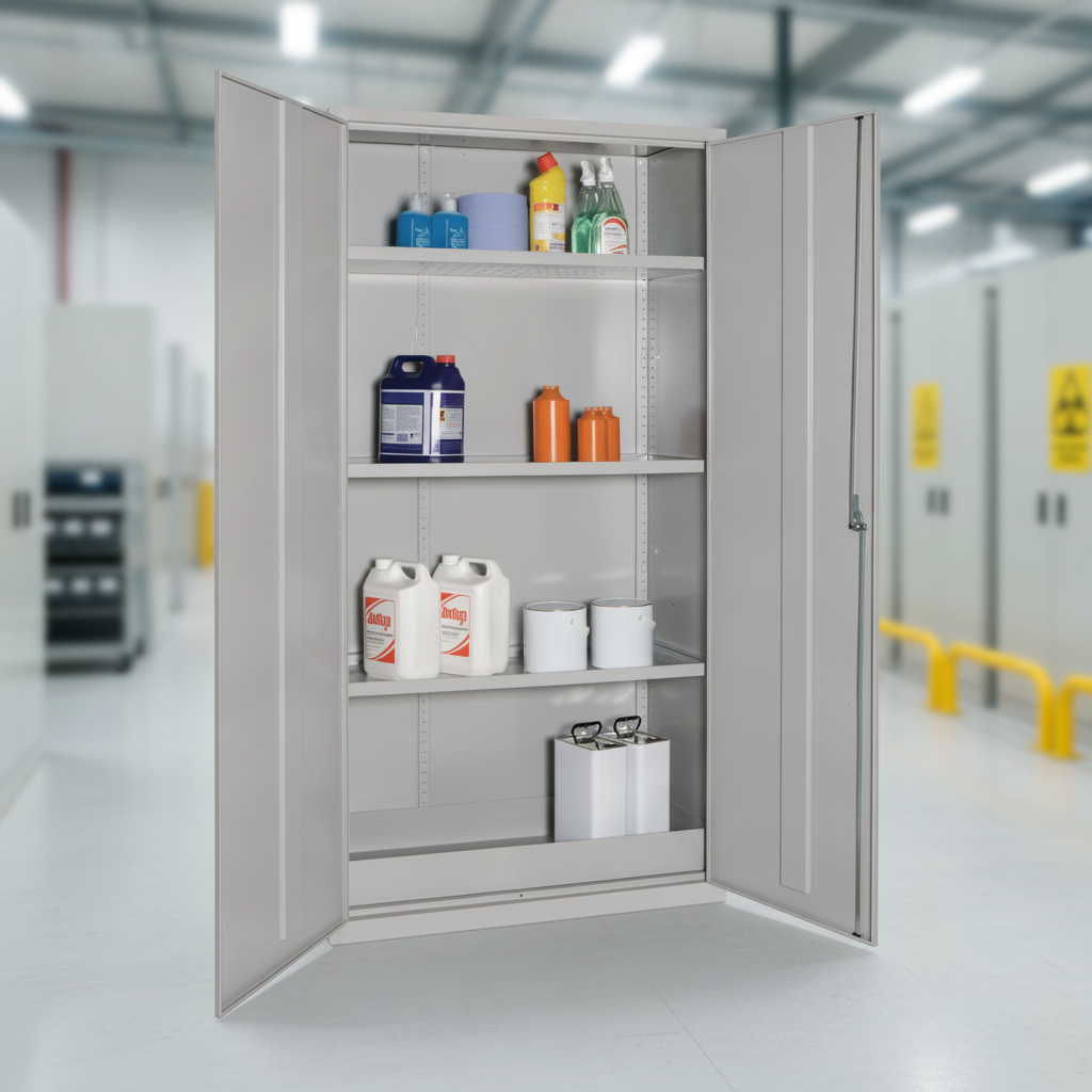 Steel COSHH Cabinet 36L for Safe Chemical Storage