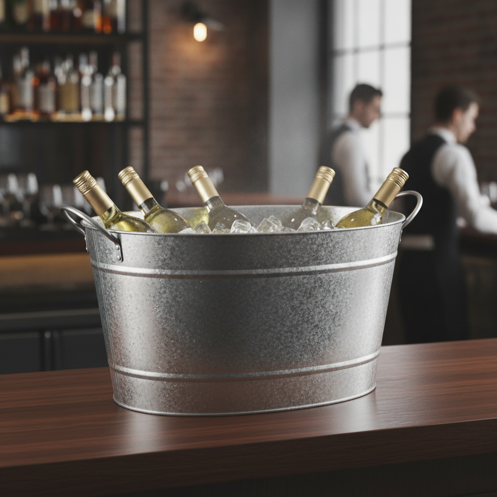 Galvanised Steel Wine and Champagne Tub 25L for Parties & Events