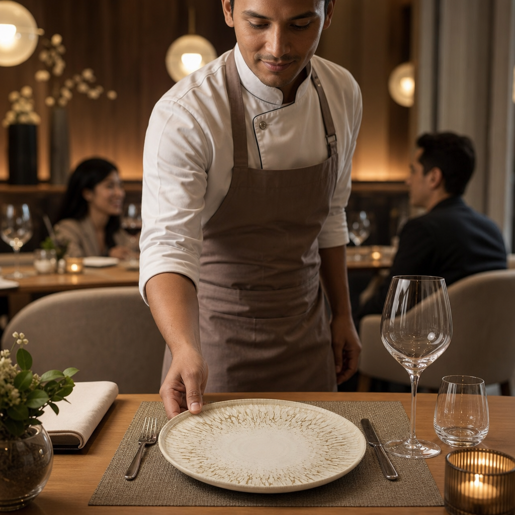 Walled Plates 210mm Natural Vitrified Ceramic for Dining Experiences (Pack of 6)