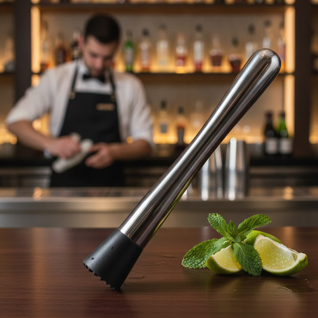 Stainless Steel Cocktail Muddler 212mm for Mixology