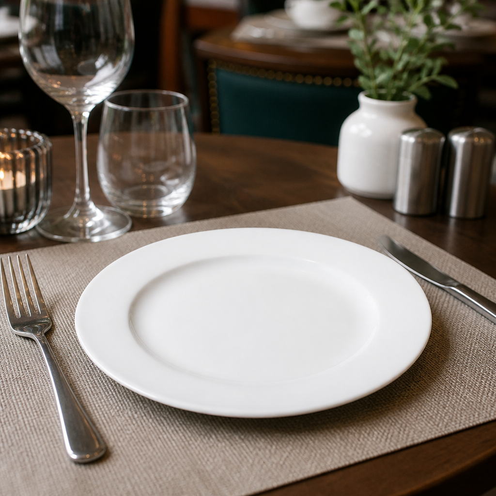 Rimmed Plates 171mm Porcelain for Professional Catering (Pack of 6)