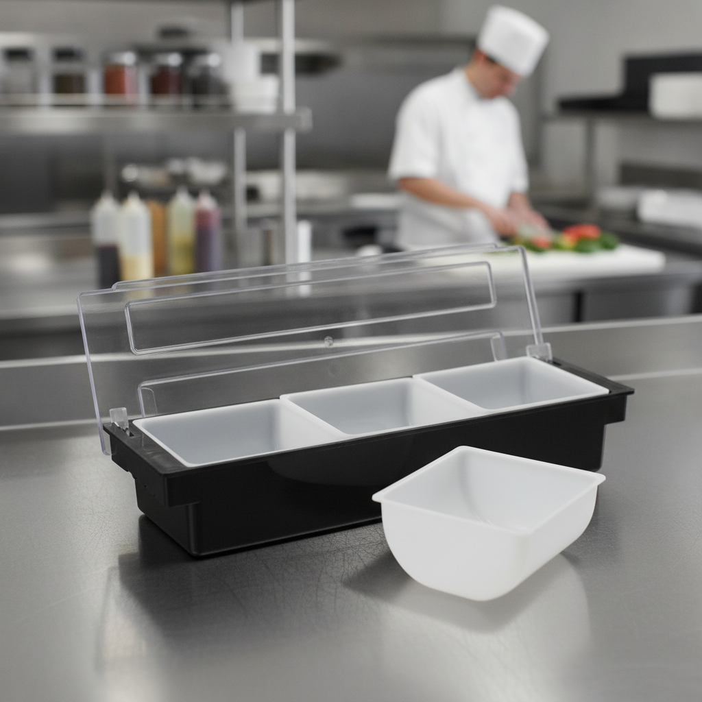 Plastic Condiment Holder Insert 1 Quart for Effective Storage