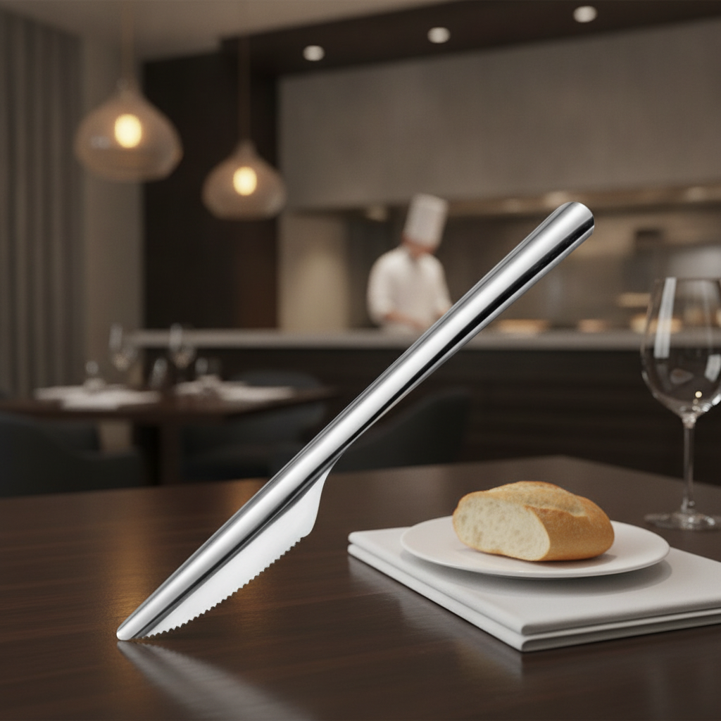 18/0 Stainless Steel Slim Table Knives 178mm for On-the-Go Dining (Pack of 240)