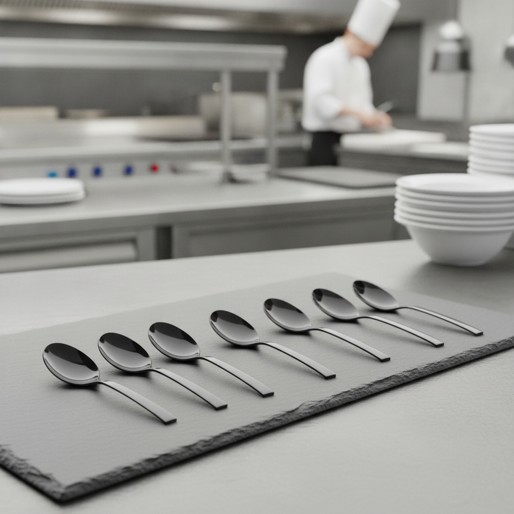 18/10 Stainless Steel Small Serving Spoons for Catering & Hospitality (Pack of 6)