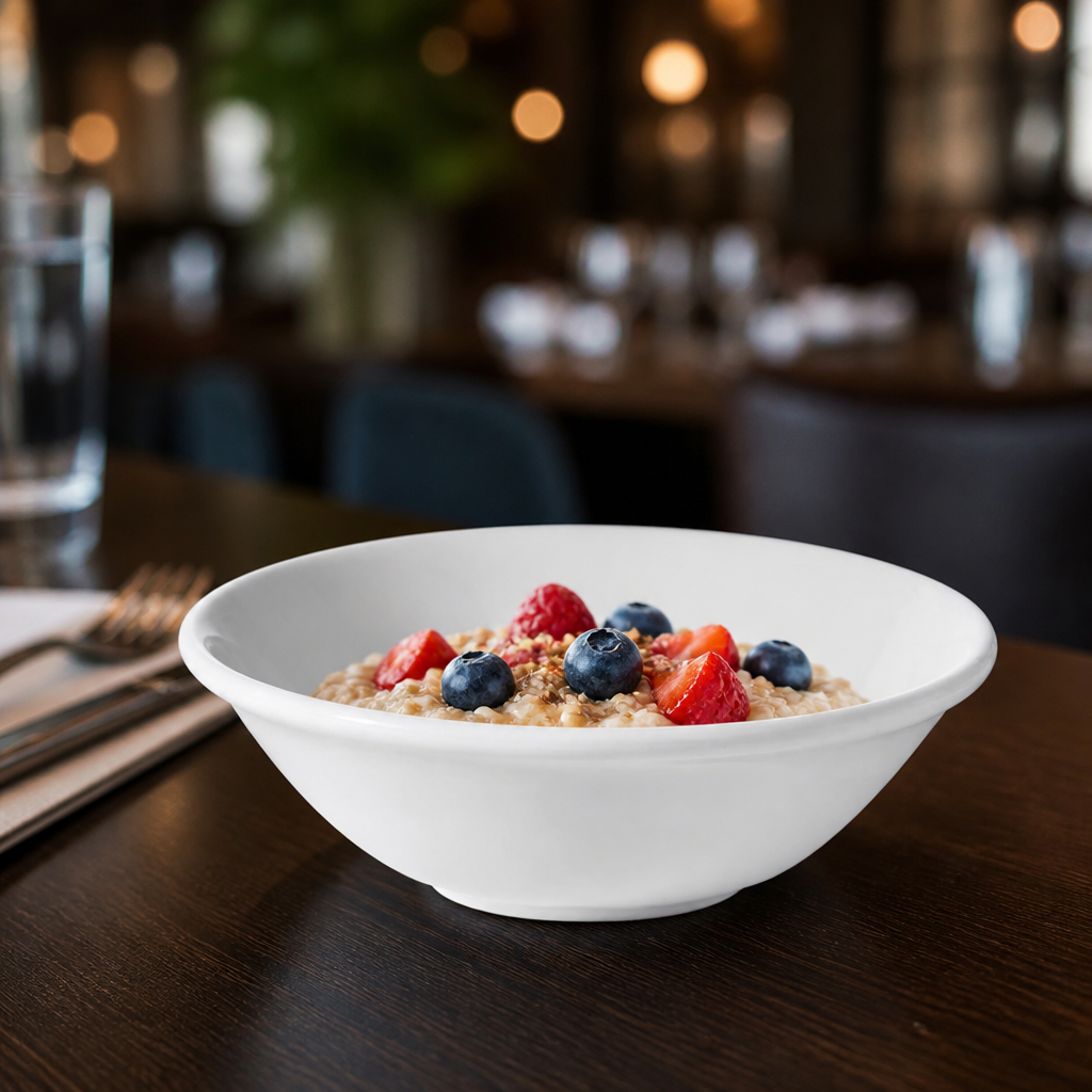 Utopia Titan Porcelain Oatmeal Bowls 460ml for Dining & Catering - Pack of 36