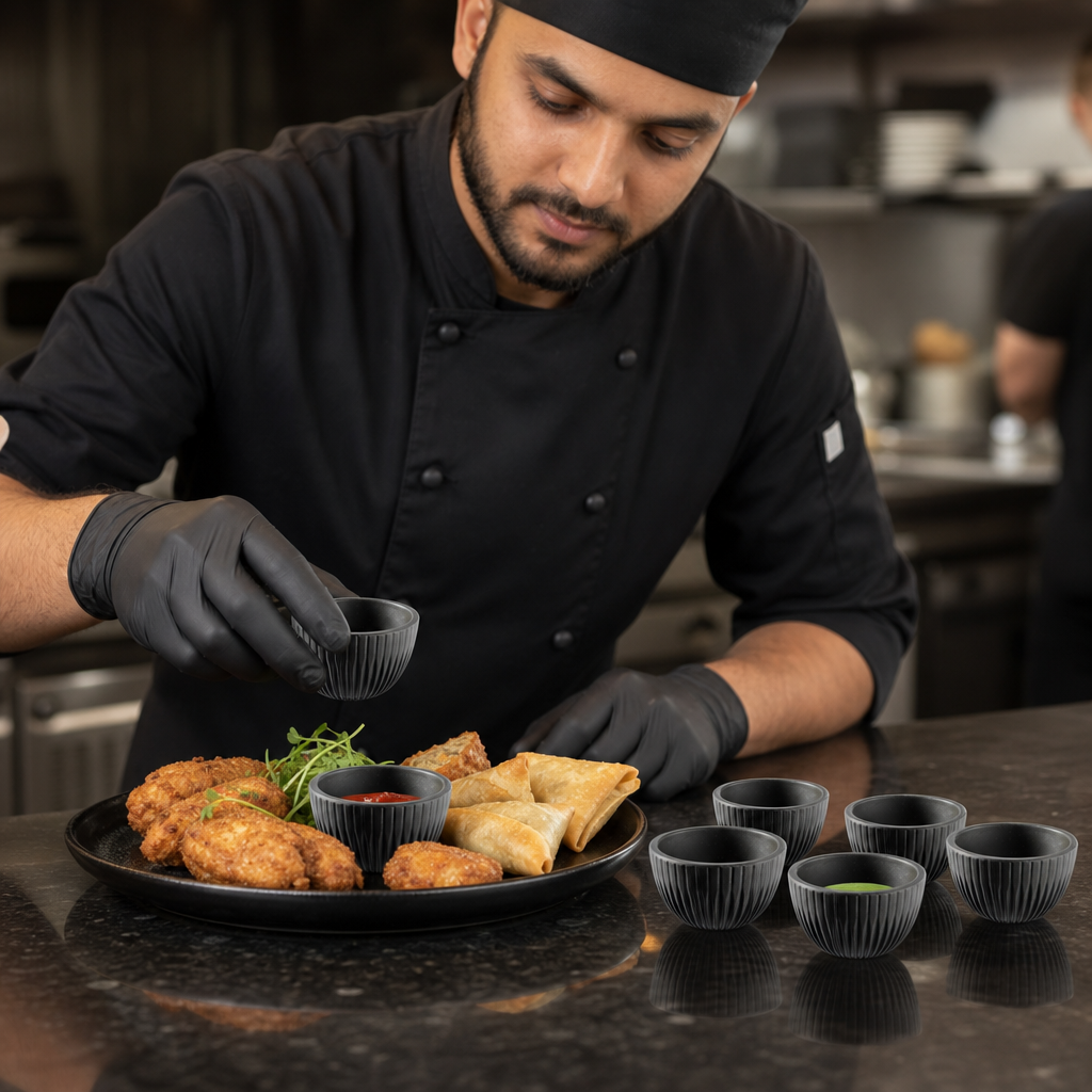 Dip Bowls 30ml Melamine for Catering & Hospitality (Pack of 6)