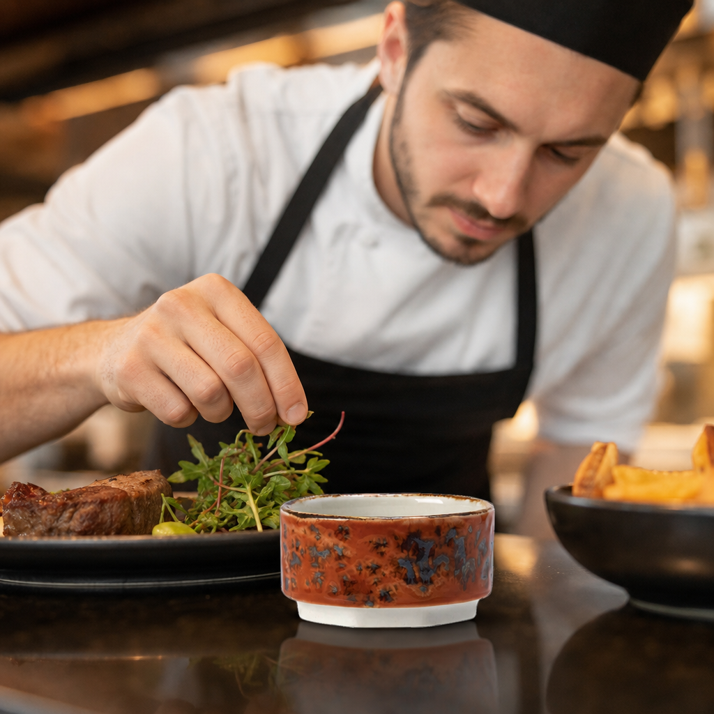 Taster Dip Pots Terracotta Porcelain for Casual Dining (Pack of 12)