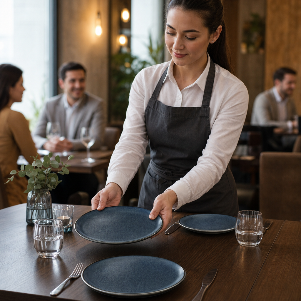 Organic Vitrified Plates 190mm China for Casual Dining (Pack of 24)
