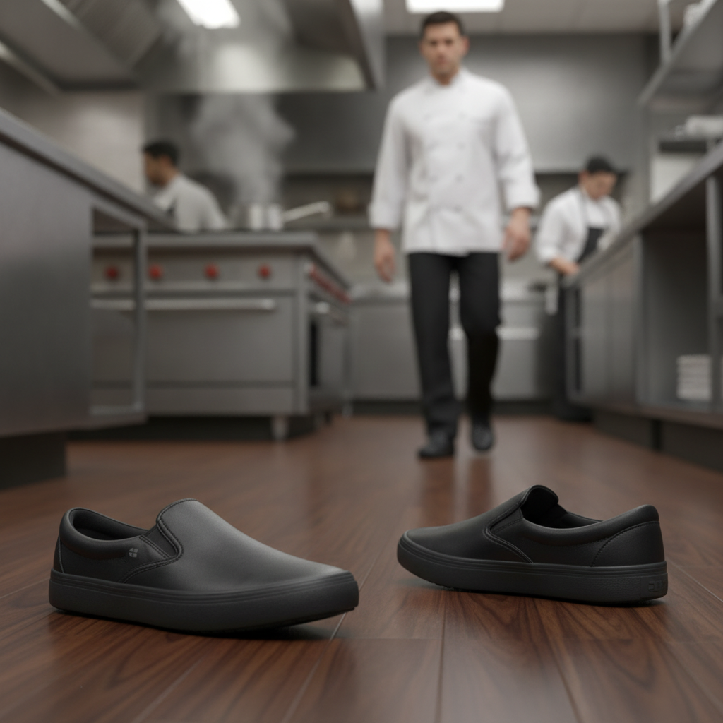 Leather Slip-Resistant Shoes for Hospitality (Sizes 5-11)