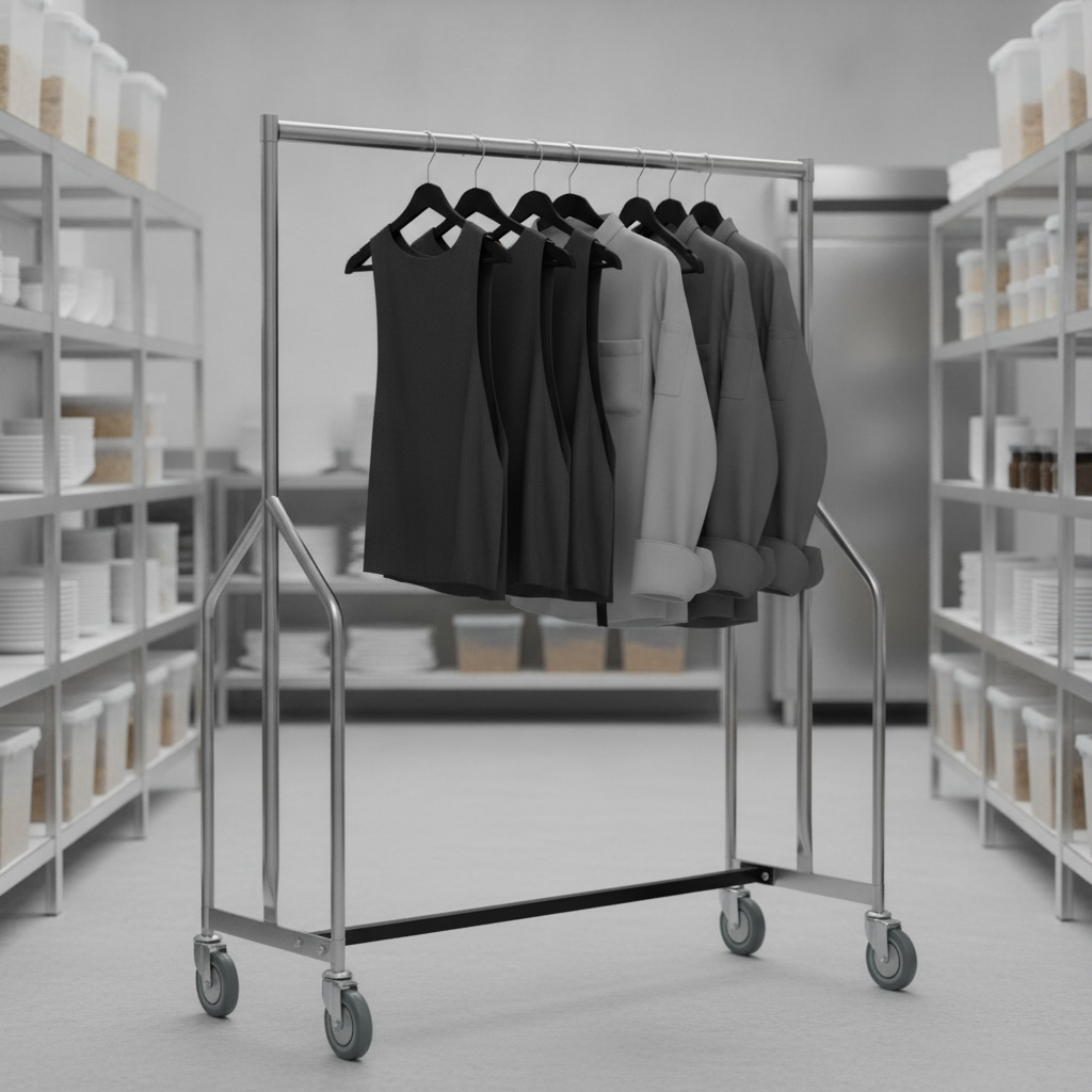 Epoxy Coated Steel Heavy Duty Garment Rail for Efficient Storage