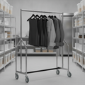 Epoxy Coated Steel Heavy Duty Garment Rail for Efficient Storage