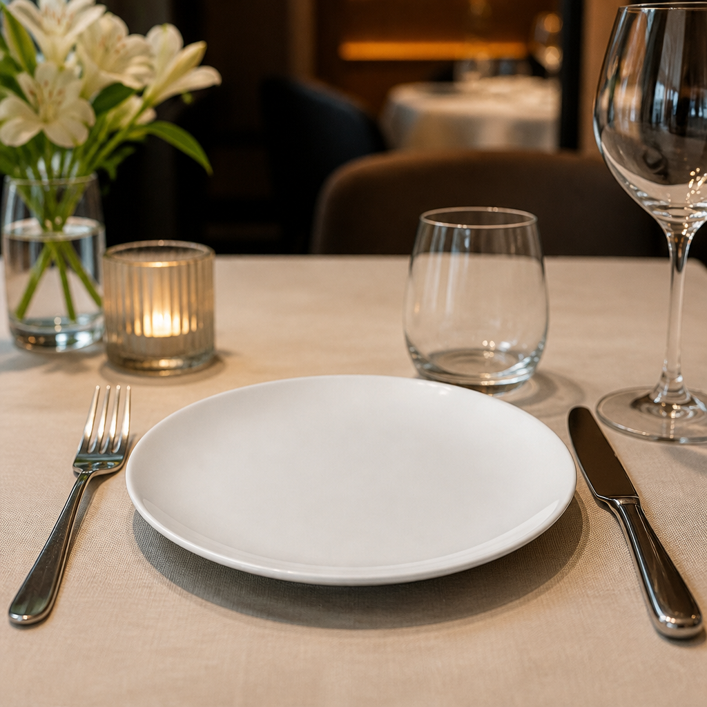 Coupe Plates 165mm Fine Bone China for Elegant Dining (Pack of 6)