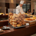 Stainless Steel Bread Roll Dispenser 420mm for Breakfast Buffets