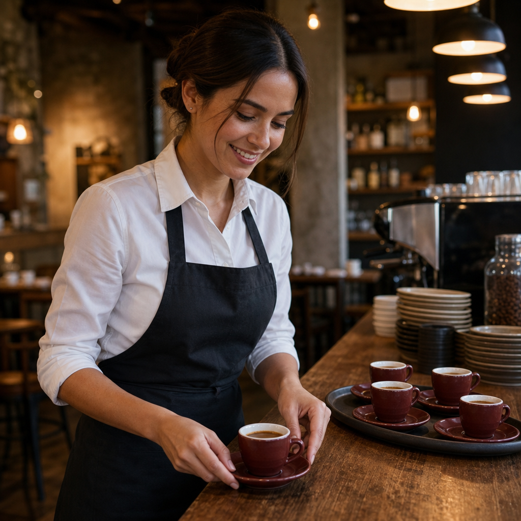 Rust Espresso Saucers Red Vitrified Ceramic for Cafés (Pack of 12)