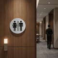 Stainless Steel Door Sign for Restrooms (75mm)