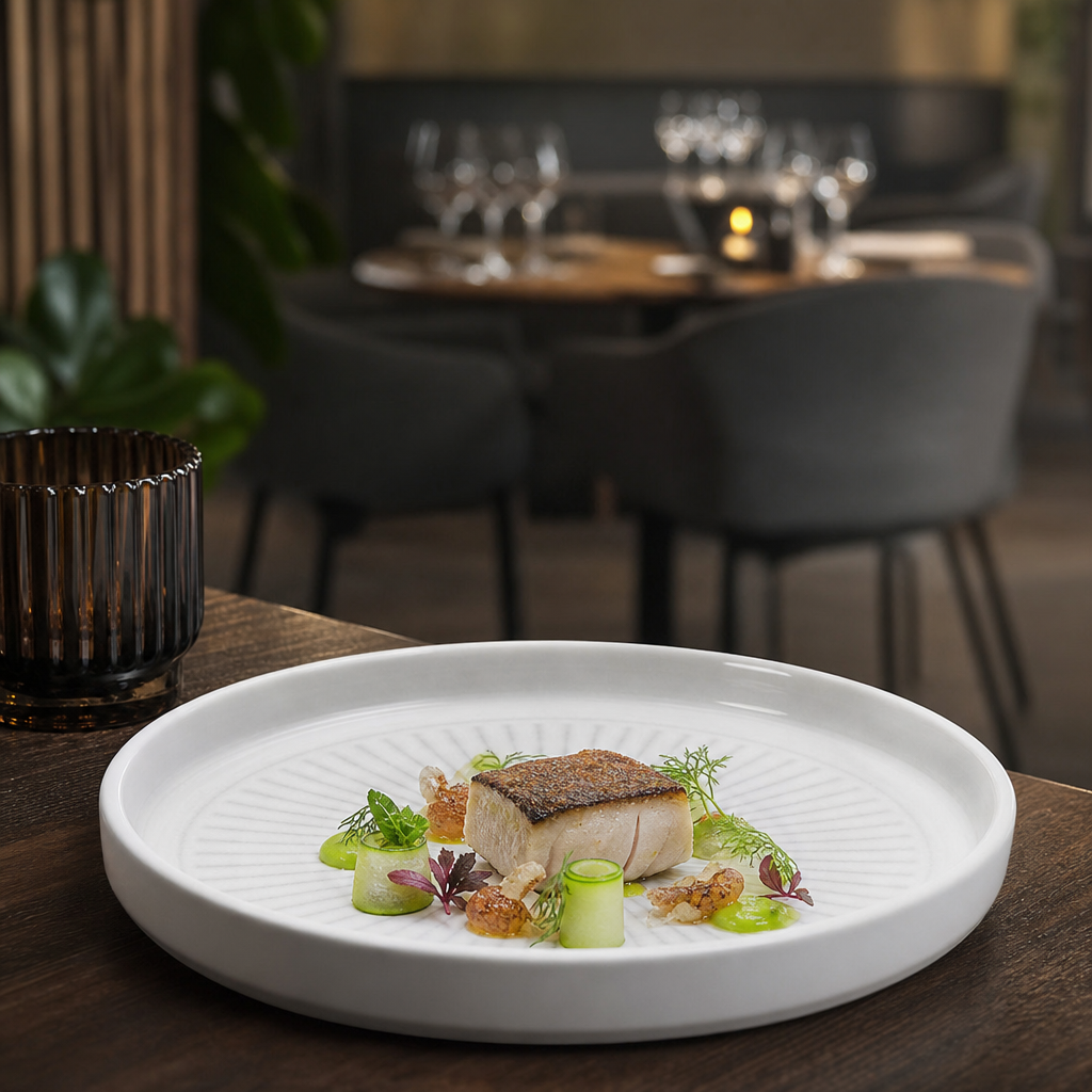 Walled Plates 160mm Grey Vitrified Ceramic for Culinary Presentations (Pack of 6)