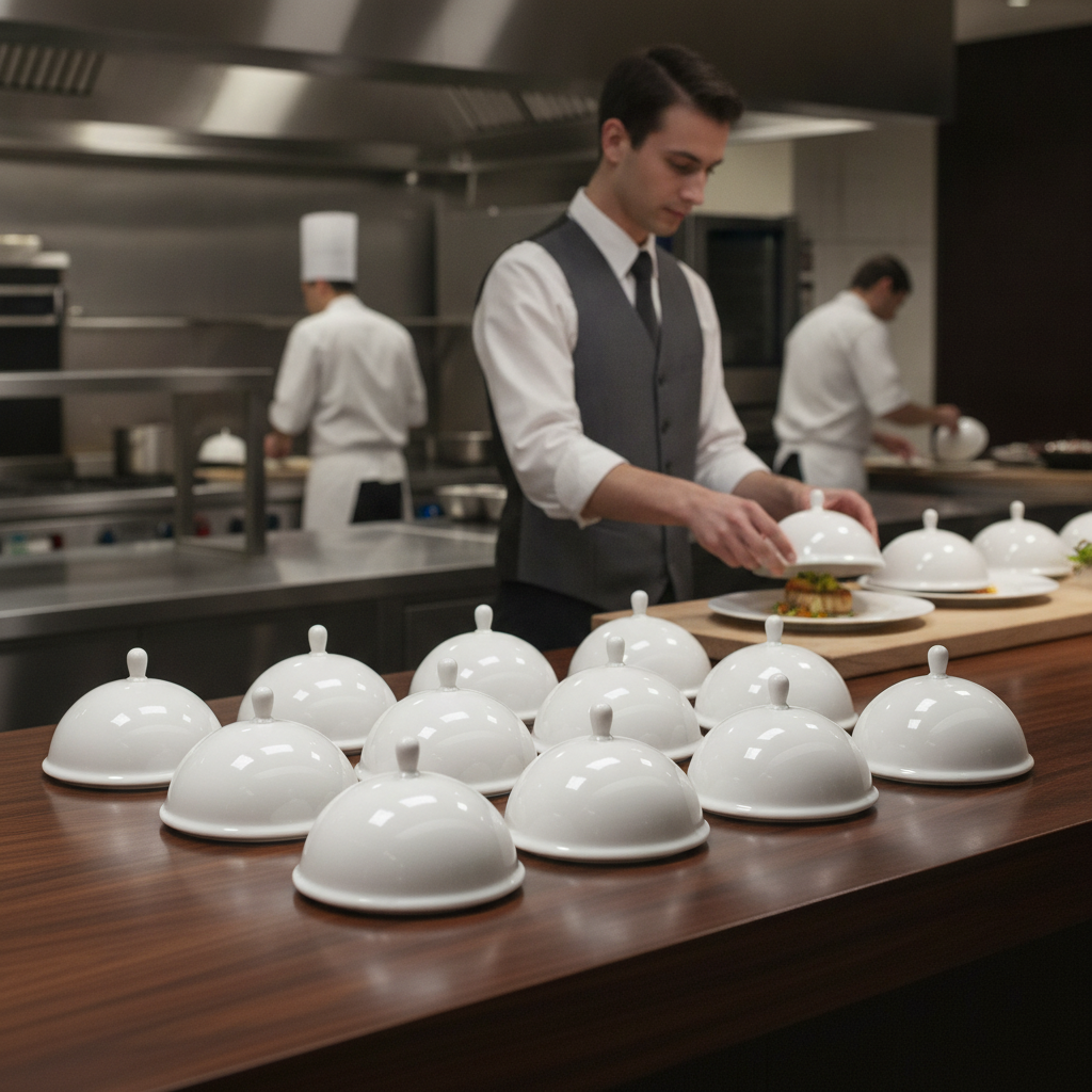 Bone China Cloche 120mm for Food Presentation (Pack of 12)