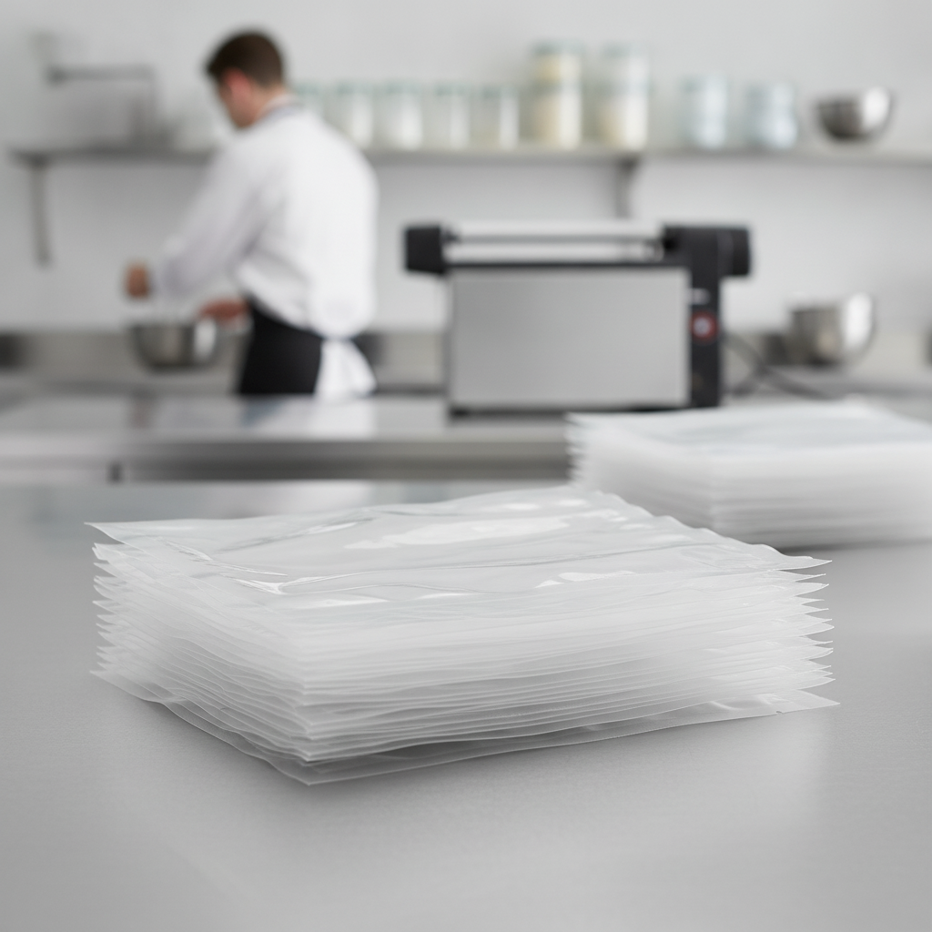 Polybutylene Compostable Vacuum Sealer Bags 250x350mm for Professional Kitchens (Pack of 50)
