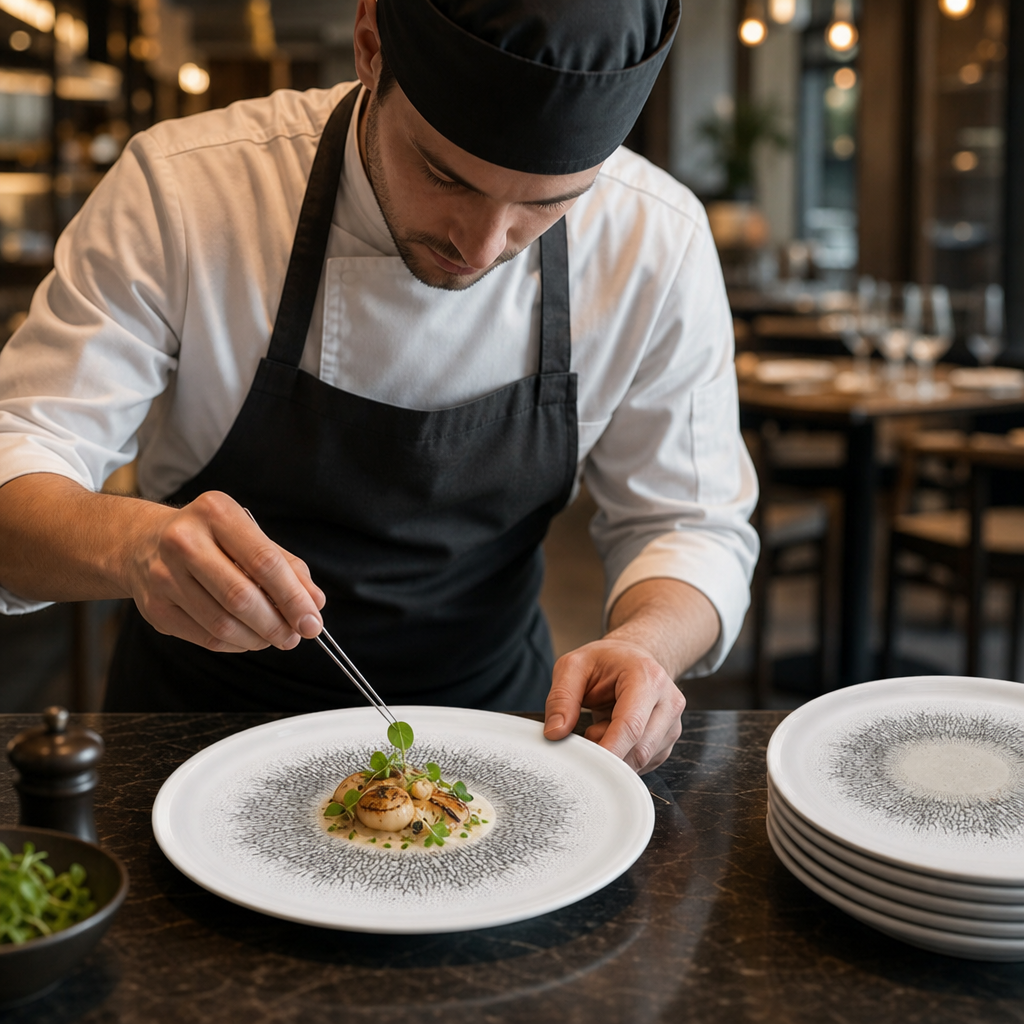 Finest Vitrified Walled Plates 260mm Ceramic for Catering & Hospitality (Pack of 6)