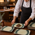 Vitrified Rectangular Plates 270x160mm China for Dining Tables (Pack of 12)