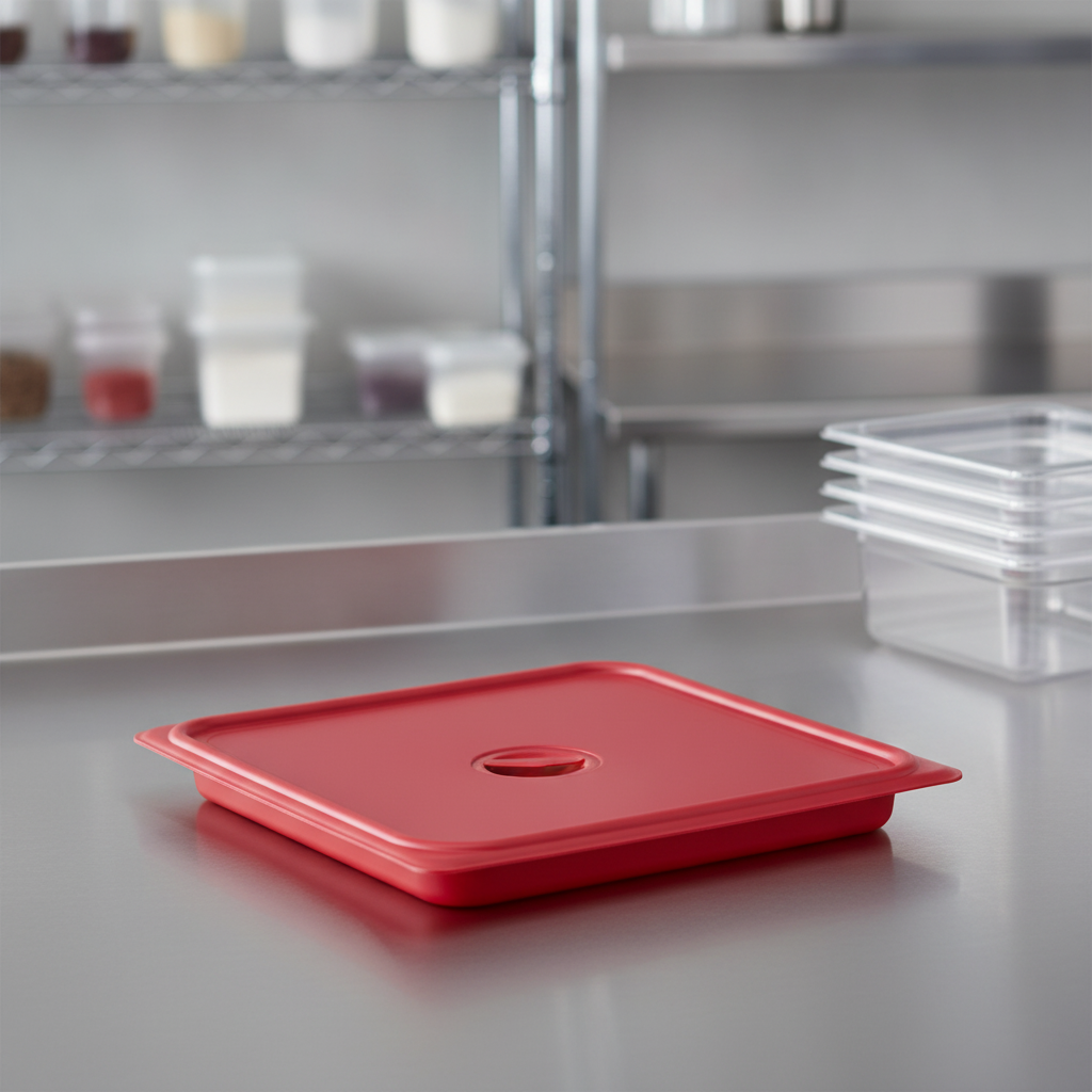 Polypropylene Red Seal Lid for 1/2 GN Containers