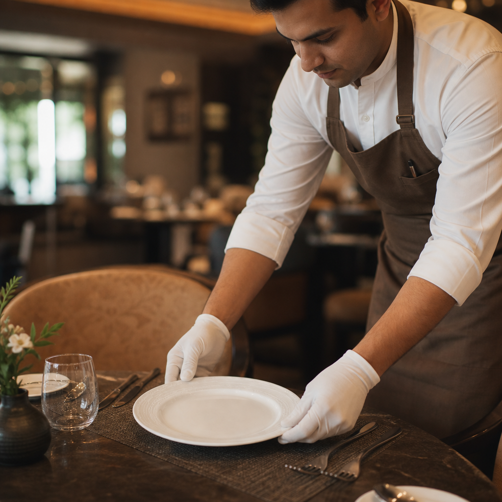 Rimmed Plates 210mm Vitrified Ceramic for Professional Use (Pack of 12)