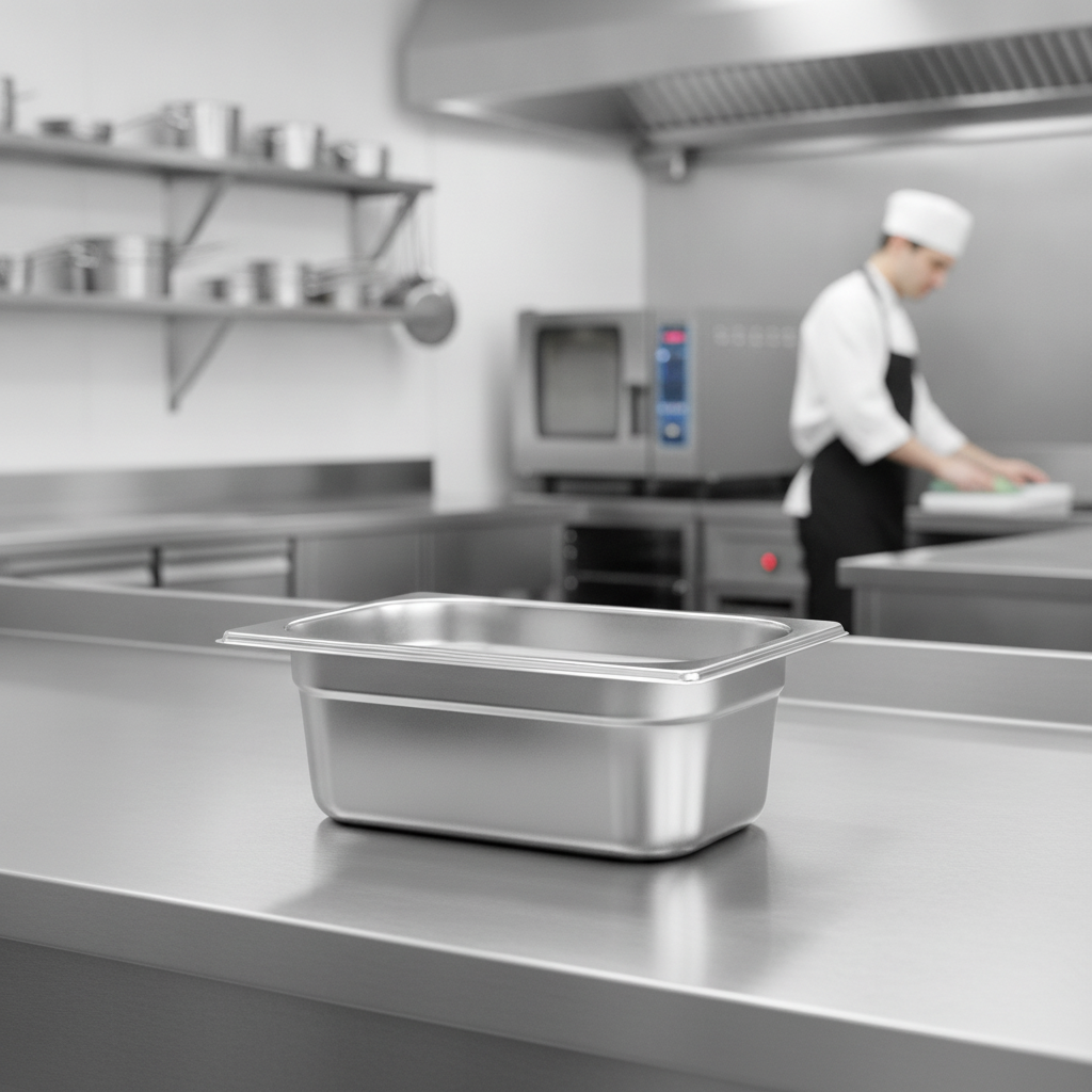 201 Stainless Steel 1/4 Gastronorm Tray 100mm for Commercial Use