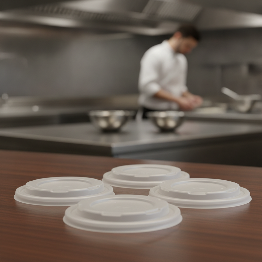 CPLA Hot Food Pot Lids 350ml for Food-to-Go Service (Pack of 500)