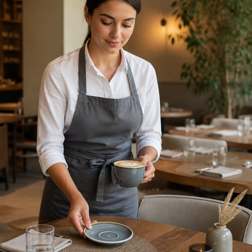 Cappuccino Saucers 140mm Porcelain for Modern Cafés (Pack of 6)