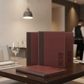 Synthetic Leather A4 Cover in Bordeaux for Restaurants