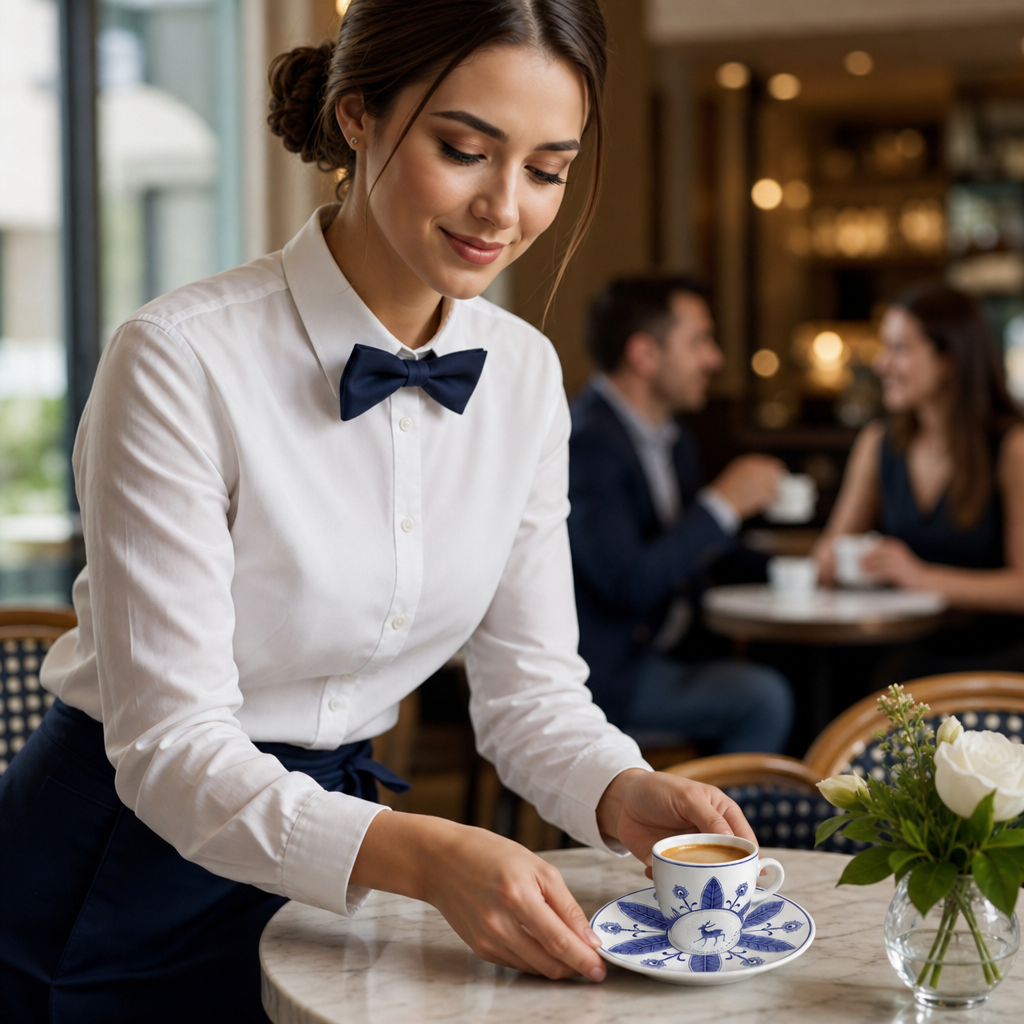 Espresso Saucers Exotic Design Blue Bone China for Elegant Table Settings