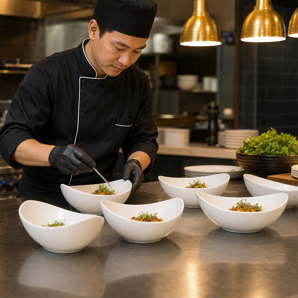 Bowls 1.12L Porcelain for Dining & Buffets (Pack of 6)