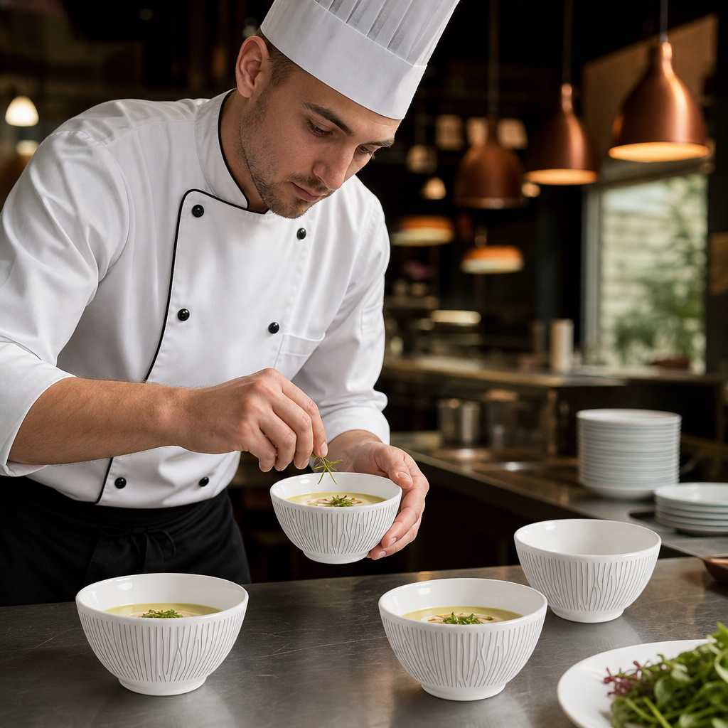 Deep Bowl 240ml Porcelain for Serving Soups & Sides (Pack of 12)