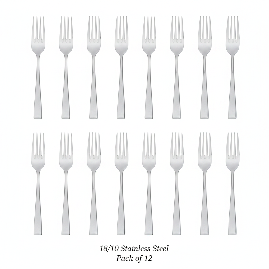 18/10 Stainless Steel Table Forks for Dining (Pack of 12)
