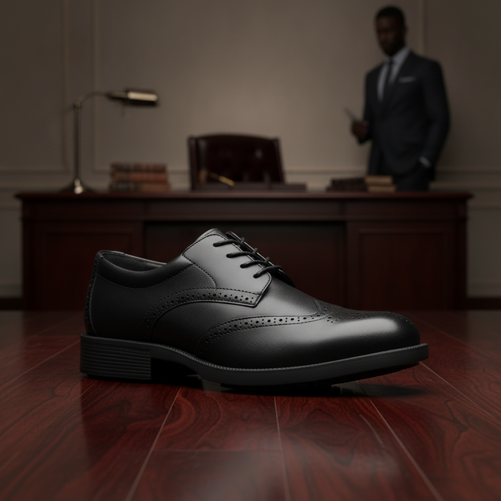 Leather Executive Wingtip Dress Shoes for Professional Use