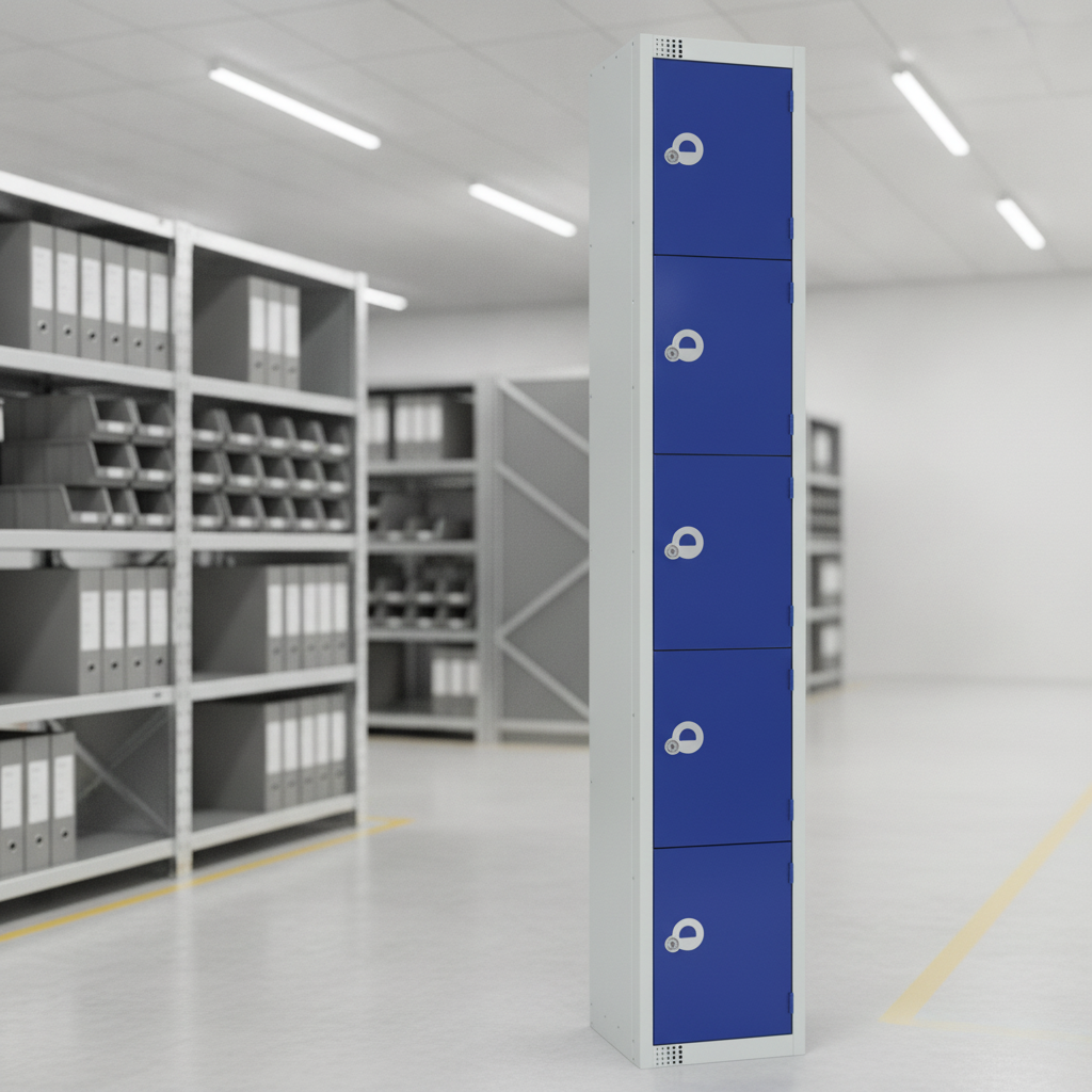 Powder Coated Steel Blue Lockers 300mm Deep for Secure Storage