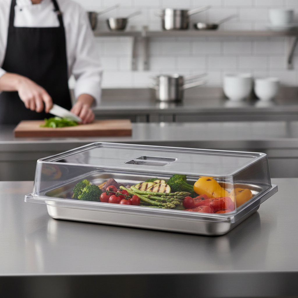 Polycarbonate Gastronorm Platter Cover 1/1 for Food Protection