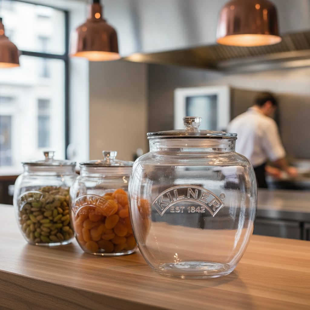 Glass Push Top Preserve Jar 2000ml for Kitchen Storage