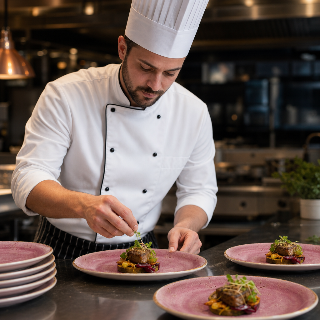 Alumina Plate 255mm Pink Vitrified Ceramic for Culinary (Pack of 12)