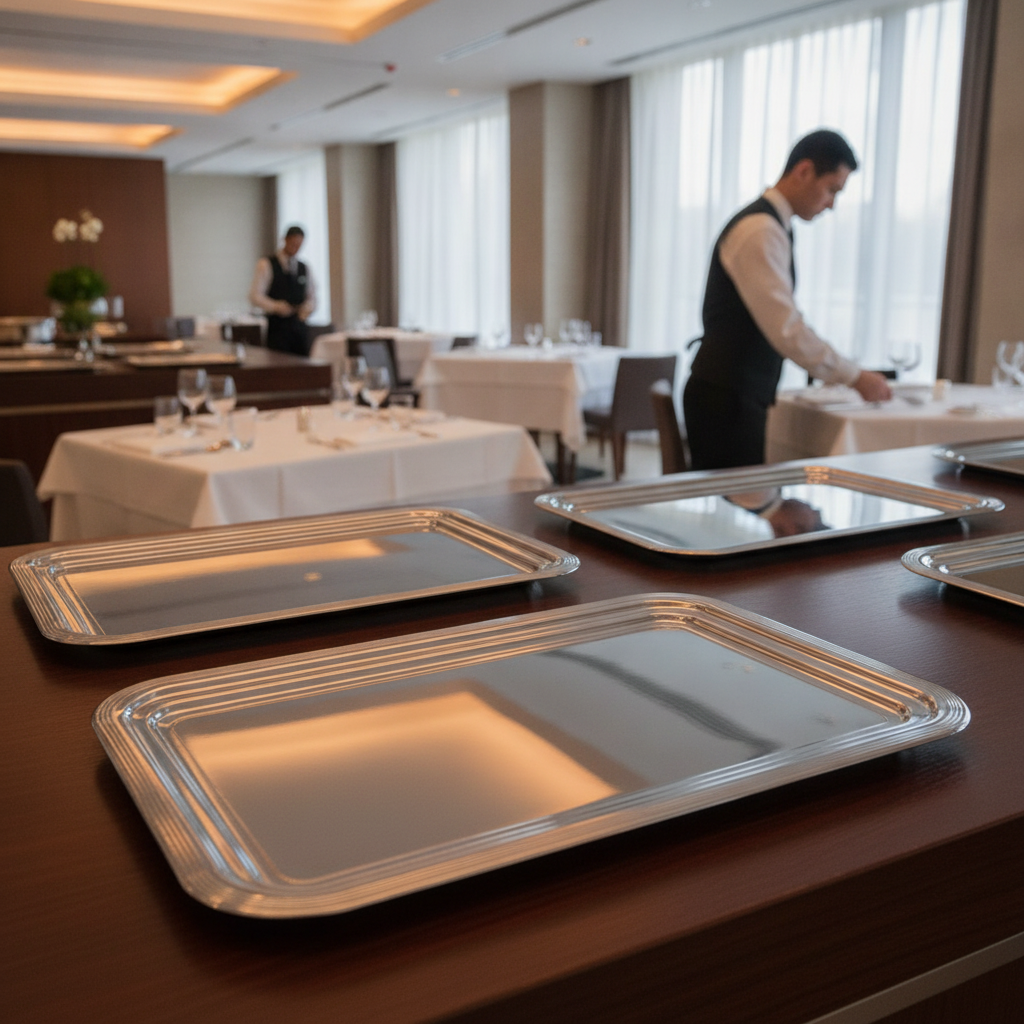 Chrome Display Tray GN 1/1 530x325mm for Weddings & Banquets
