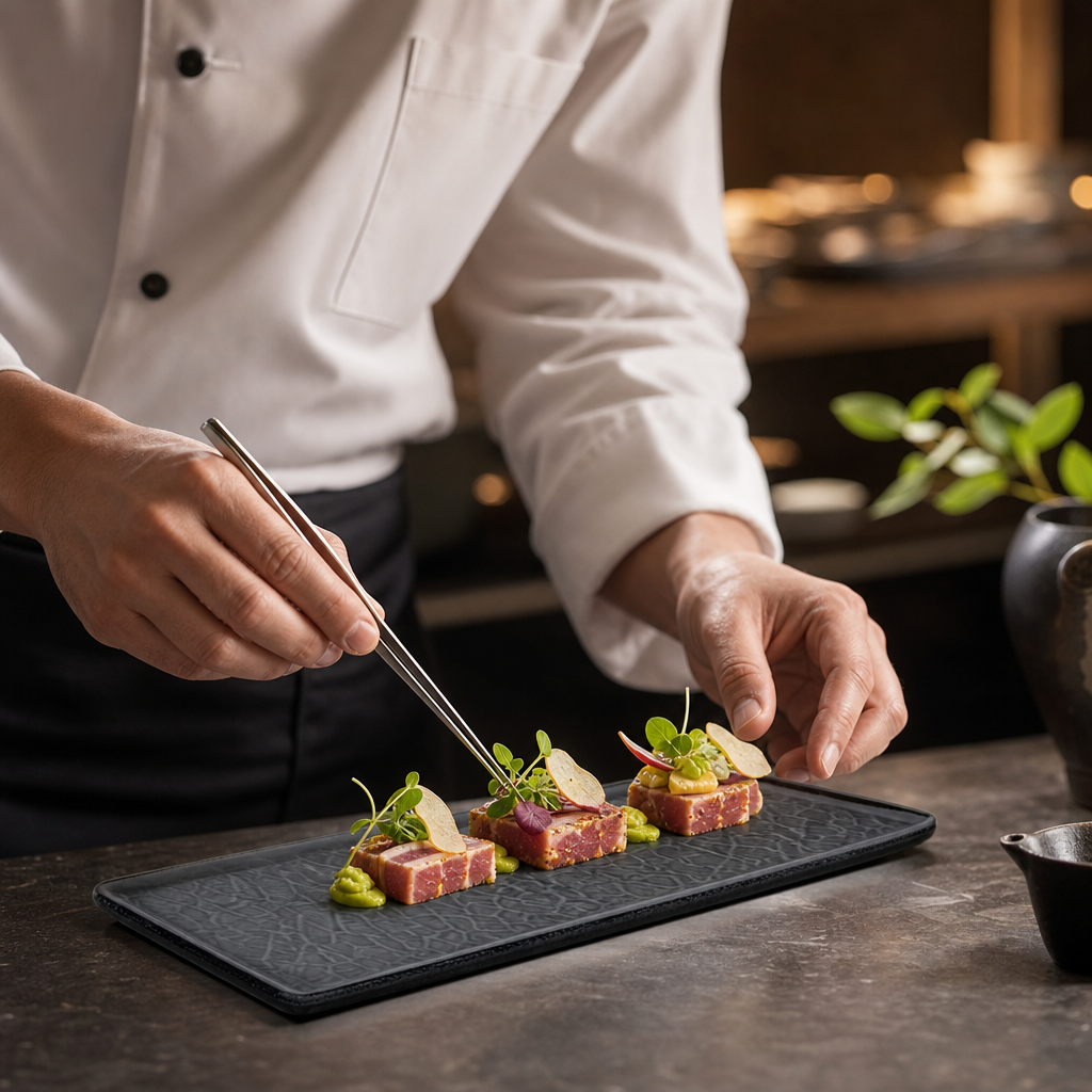 Organic Tasting Tray 300x90mm Glass for Food Presentation (Pack of 6)