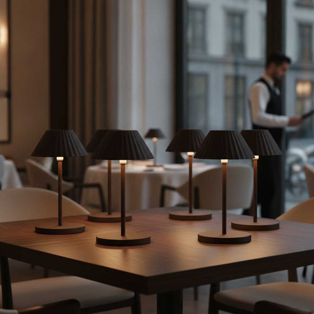 Die Cast Aluminium Cordless LED Table Lamp 230mm for Indoor & Outdoor Use (Pack of 6)