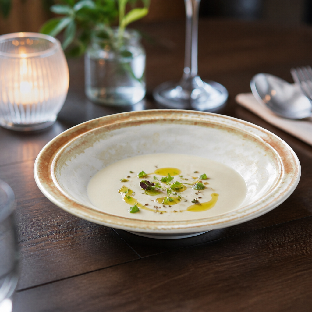 Finca Nova Rimmed Soup Bowls 210mm for Professional Use