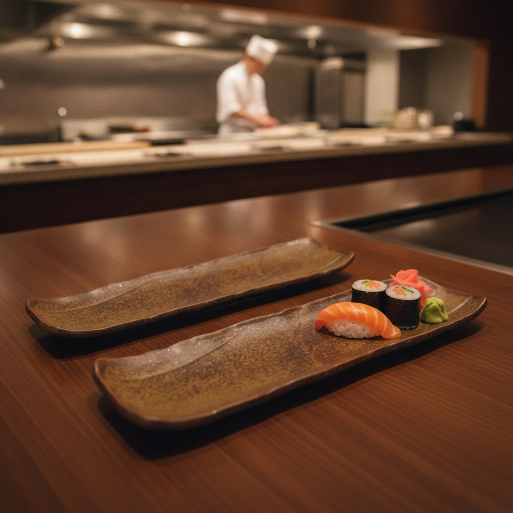 Melamine Rectangular Sushi Board 350x100mm for Restaurants & Catering